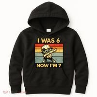 7th Birthday I Was 6 Now Im 7  Kids Hoodie thumb 0