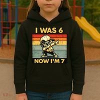 7th Birthday I Was 6 Now Im 7  Kids Hoodie thumb 3