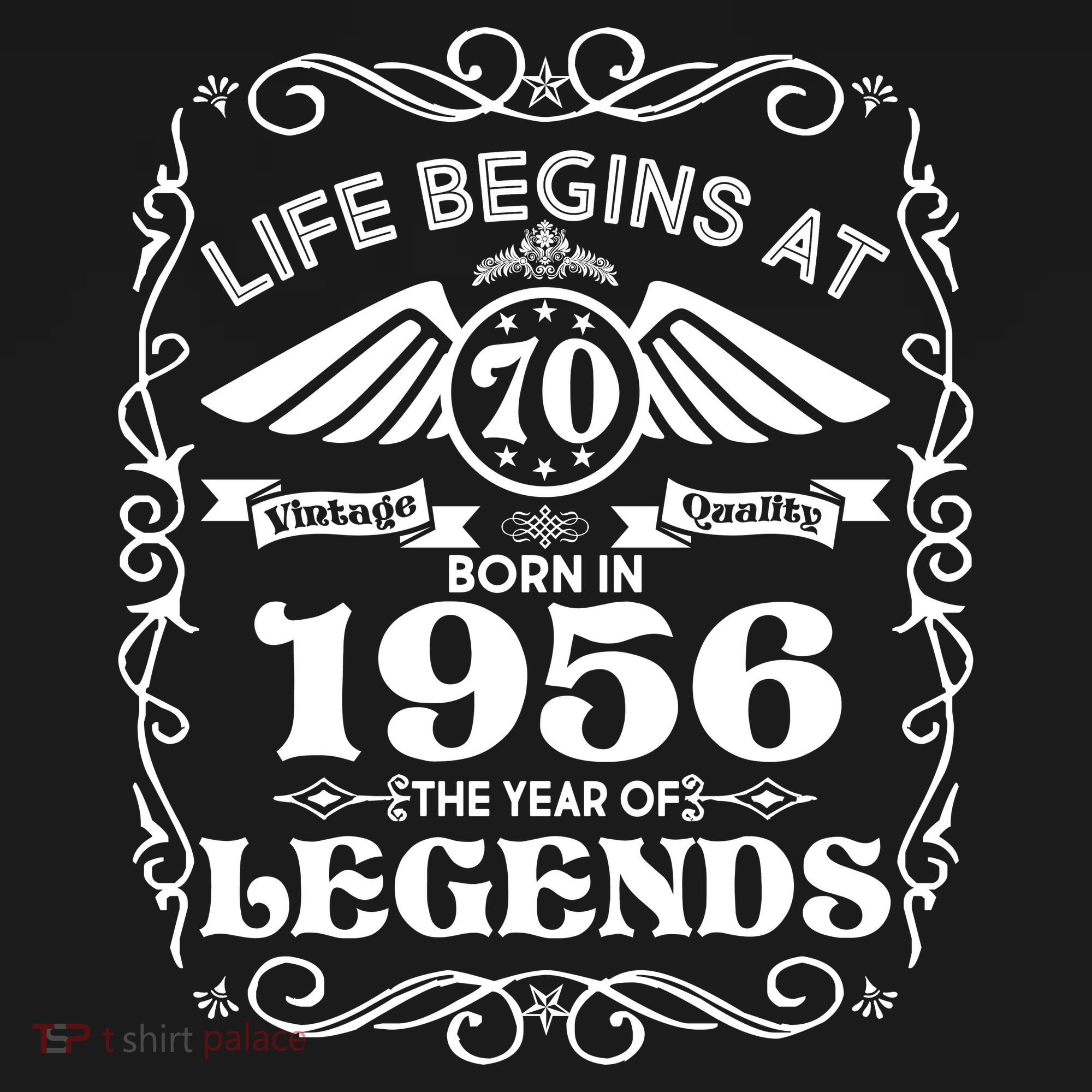 70th Birthday Life Begins At 70 Born In 1956 The Year Of Legends Women's Tank Top