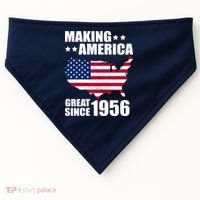 70th Birthday Making American Great Since 1956 USA-Made Doggie Bandana thumb 0