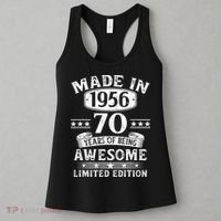 70th Birthday Made In 1956 70 Years Of Being Awesome Limited Edition Women's Tank Top thumb 3