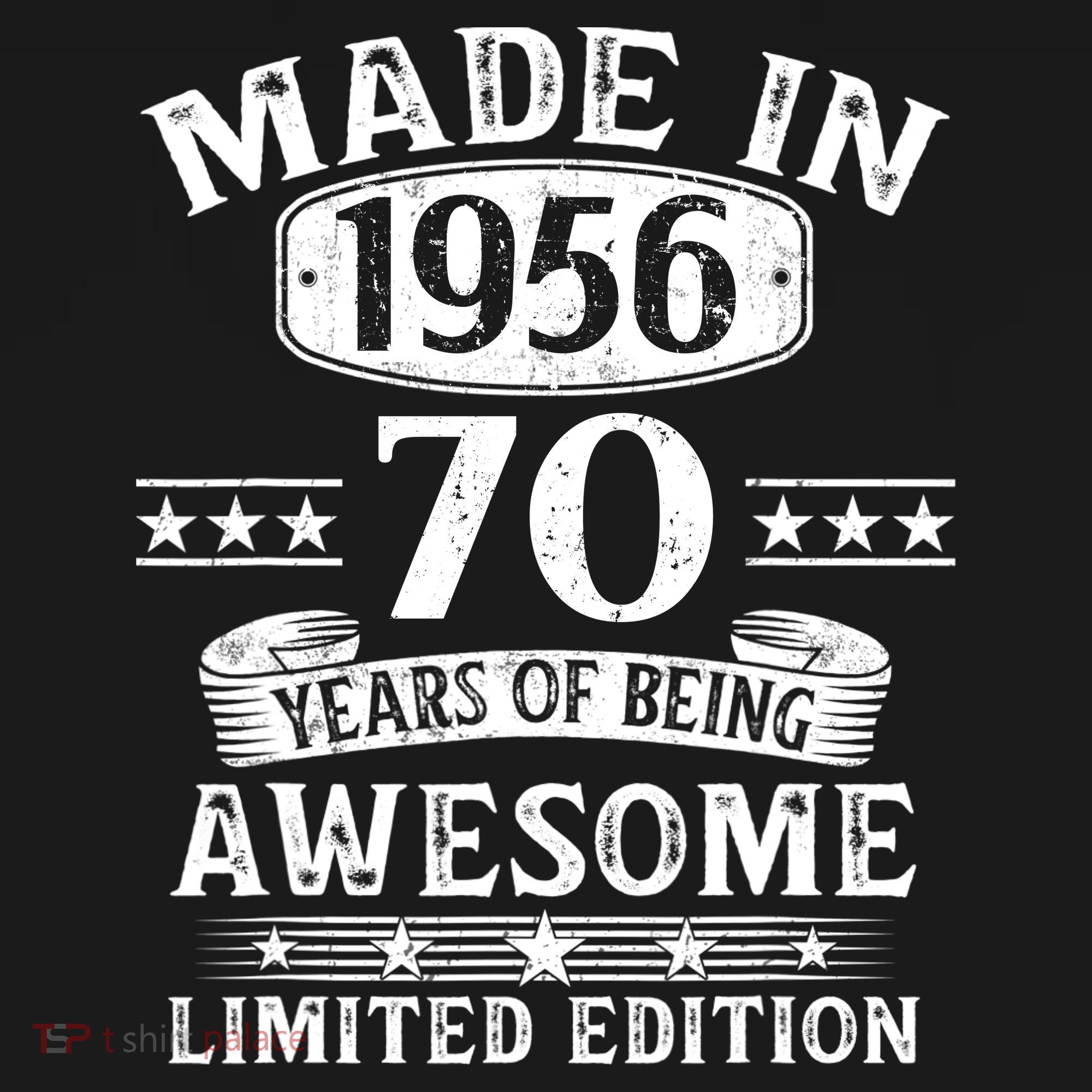 70th Birthday Made In 1956 70 Years Of Being Awesome Limited Edition Women's Tank Top