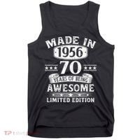 70th Birthday Made In 1956 70 Years Of Being Awesome Limited Edition Tank Top thumb 0