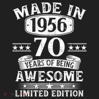 70th Birthday Made In 1956 70 Years Of Being Awesome Limited Edition Golf Towel thumb 3