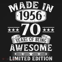 70th Birthday Made In 1956 70 Years Of Being Awesome Limited Edition Women's T-Shirt thumb 6