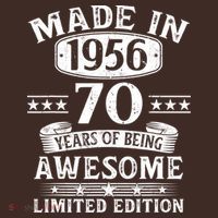 70th Birthday Made In 1956 70 Years Of Being Awesome Limited Edition Apron thumb 3
