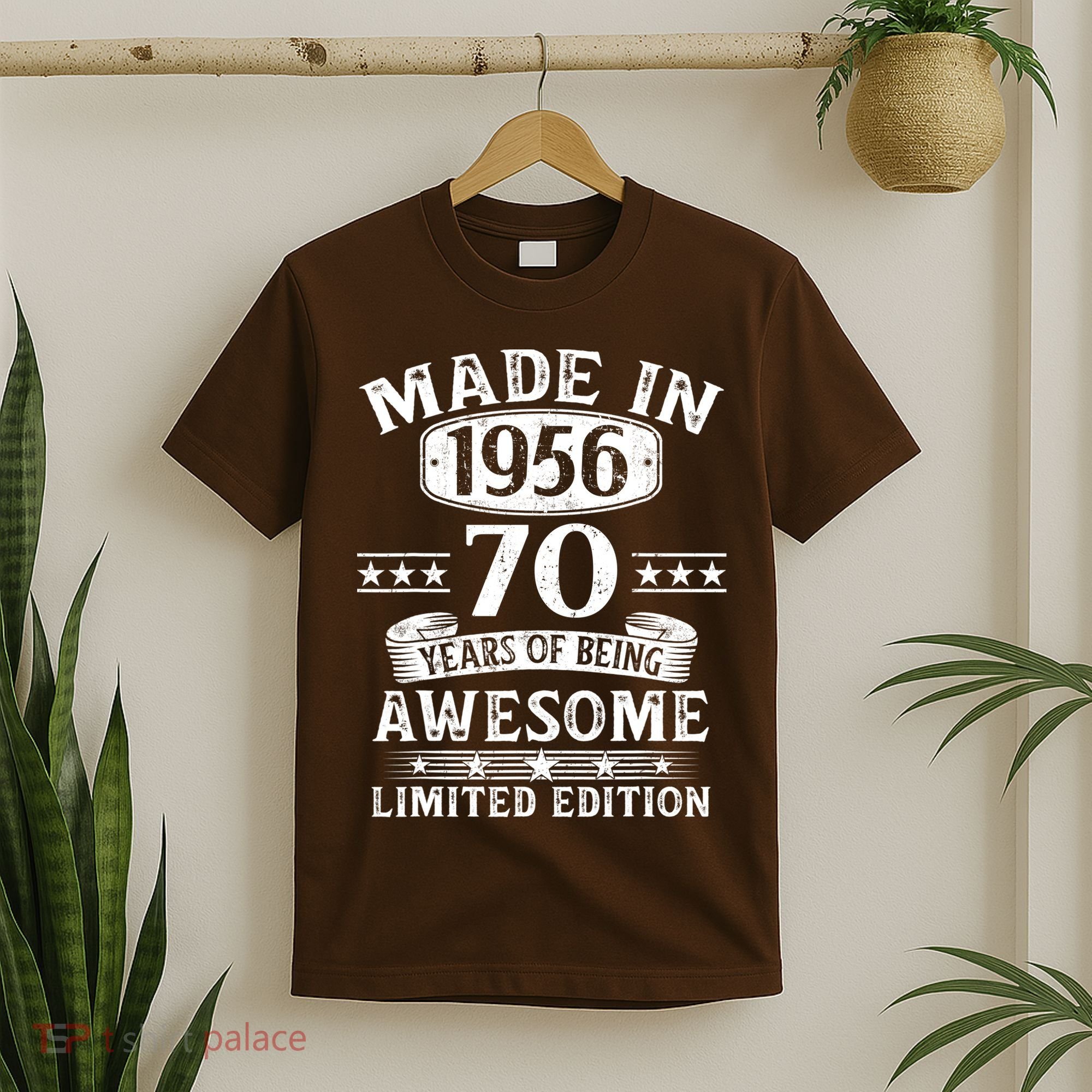 70th Birthday Made In 1956 70 Years Of Being Awesome Limited Edition T-Shirt
