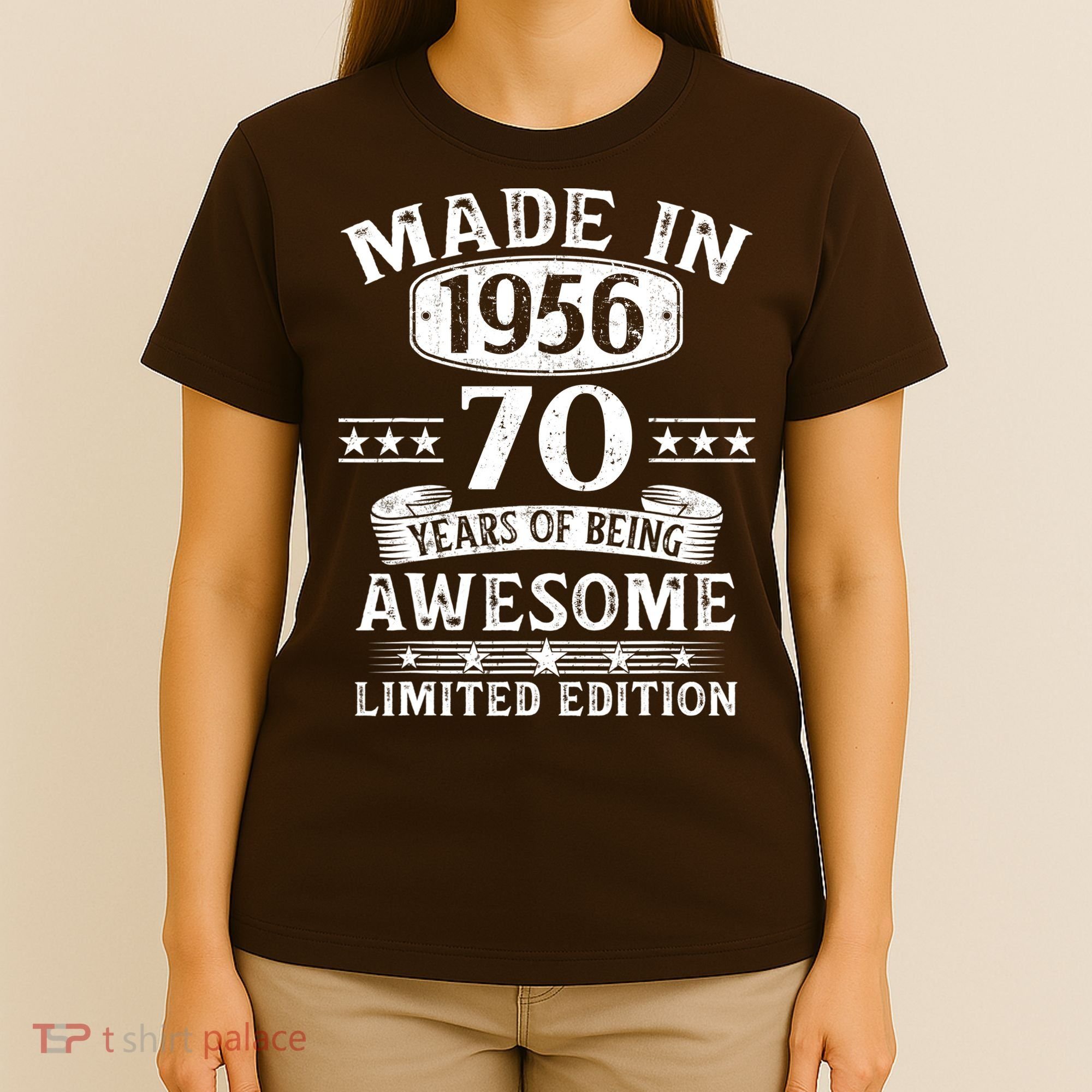 70th Birthday Made In 1956 70 Years Of Being Awesome Limited Edition T-Shirt