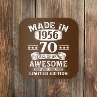 70th Birthday Made In 1956 70 Years Of Being Awesome Limited Edition Coaster thumb 0