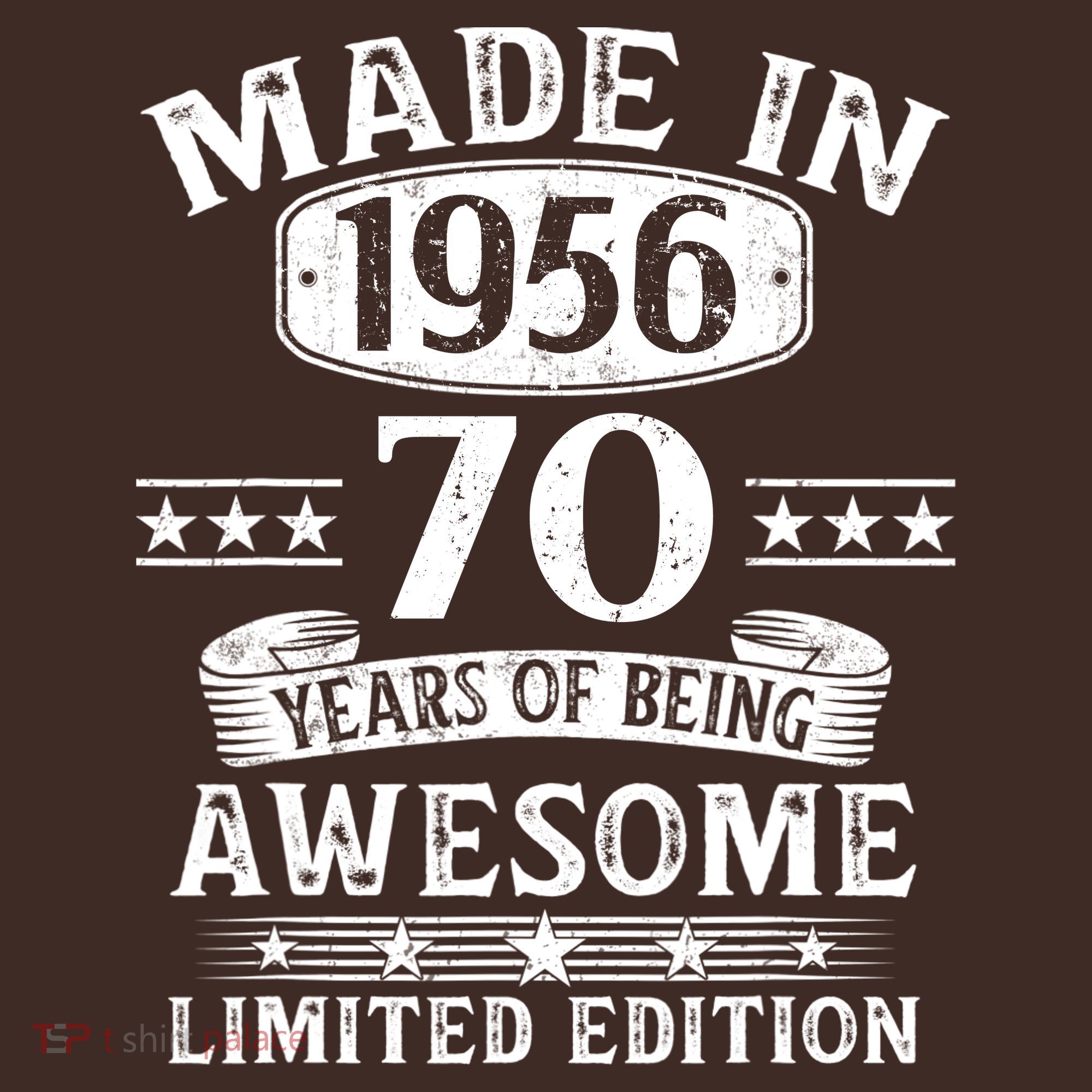 70th Birthday Made In 1956 70 Years Of Being Awesome Limited Edition Mousepad