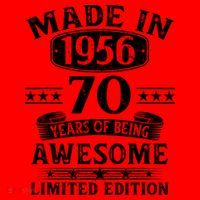 70th Birthday Made In 1956 70 Years Of Being Awesome Limited Edition Santa Hat thumb 1