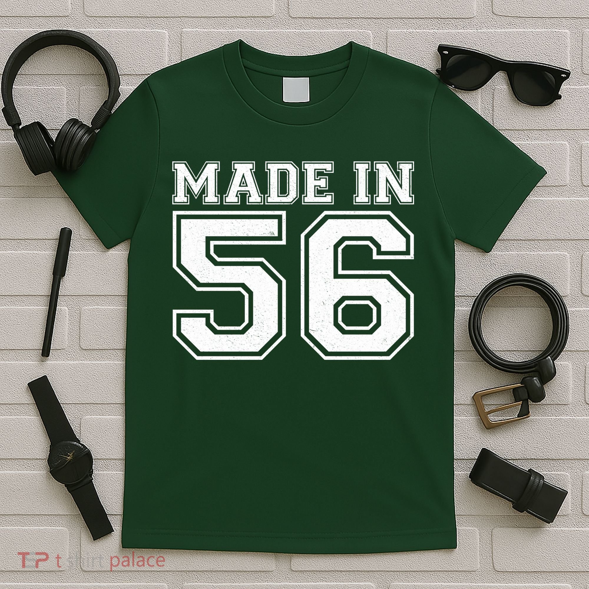 70 Birthday Made In 1956 Sports Jersey T-Shirt