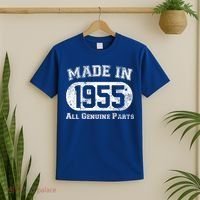 70th Birthday Made In 1955 All Genuine Parts T-Shirt thumb 2