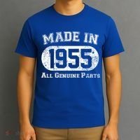 70th Birthday Made In 1955 All Genuine Parts T-Shirt thumb 3