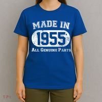 70th Birthday Made In 1955 All Genuine Parts T-Shirt thumb 4