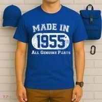 70th Birthday Made In 1955 All Genuine Parts T-Shirt thumb 6