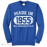 70th Birthday Made In 1955 All Genuine Parts Tall Sweatshirt thumb 0