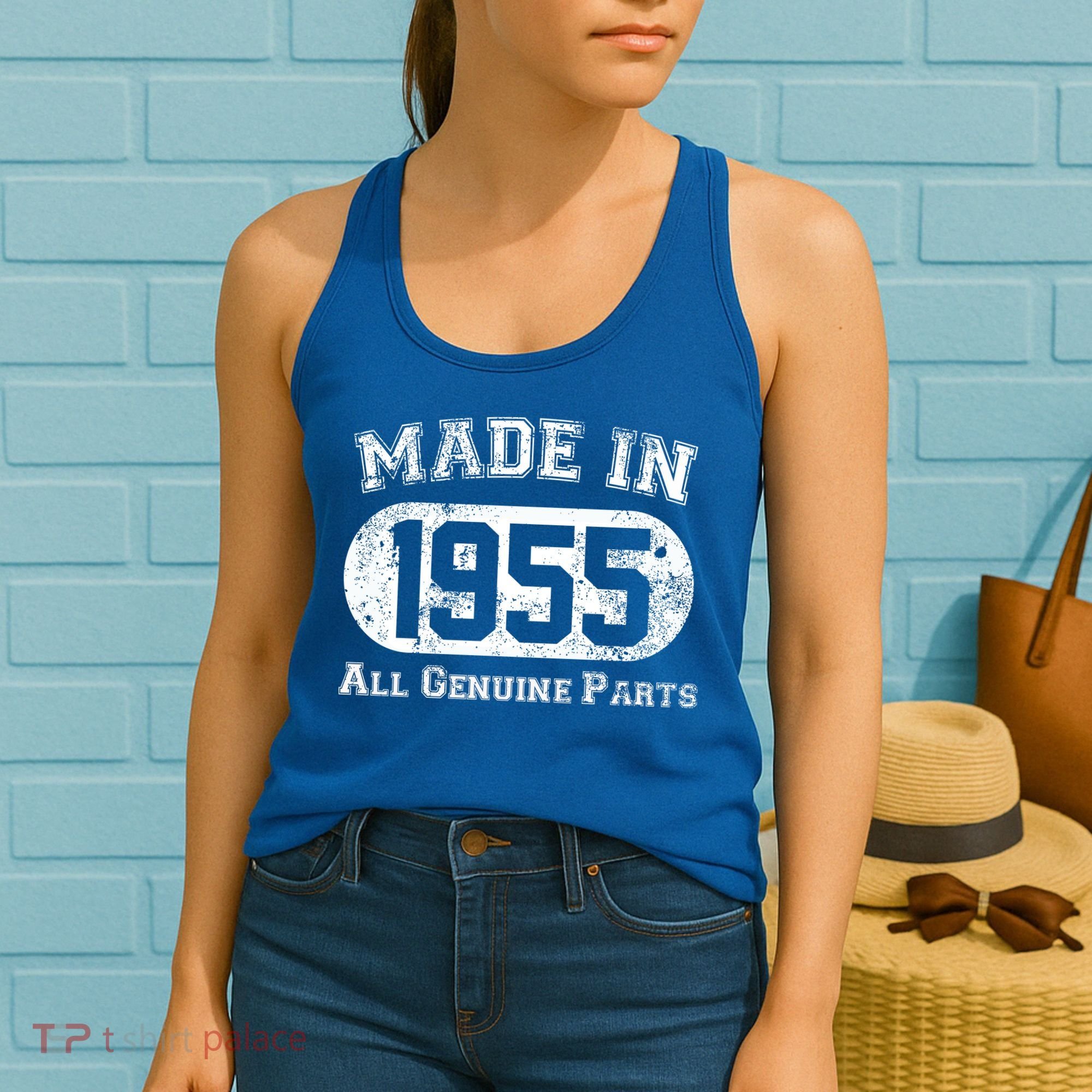 70th Birthday Made In 1955 All Genuine Parts Women's Tank Top