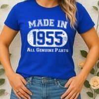 70th Birthday Made In 1955 All Genuine Parts Women's T-Shirt thumb 2