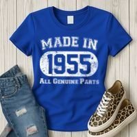 70th Birthday Made In 1955 All Genuine Parts Women's T-Shirt thumb 3