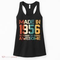 70th Birthday Made In 1956 70 Years Of Being Awesome Women's Tank Top thumb 0