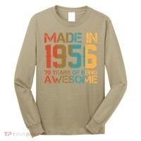 70th Birthday Made In 1956 70 Years Of Being Awesome Long Sleeve Shirt thumb 0