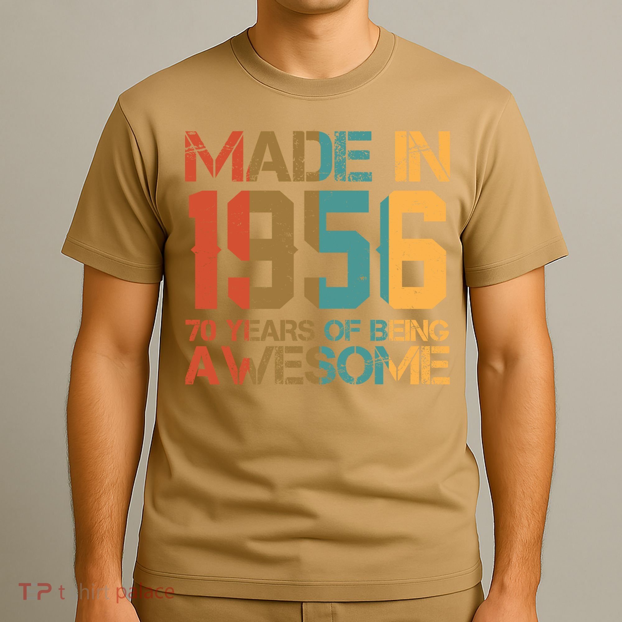 70th Birthday Made In 1956 70 Years Of Being Awesome T-Shirt