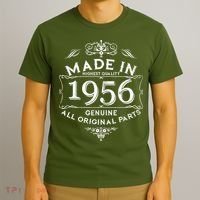 70th Birthday Made In 1956 Highest Quality Genuine All Original Parts T-Shirt thumb 3