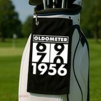 70th Birthday Oldometer 1956 Golf Towel thumb 2