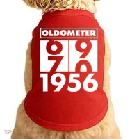 70th Birthday Oldometer 1956 Doggie Tank thumb 0