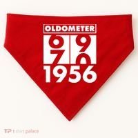 70th Birthday Oldometer 1956 USA-Made Doggie Bandana thumb 0
