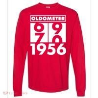 70th Birthday Oldometer 1956 Comfort Colors Heavyweight Long Sleeve T-Shirt thumb 0