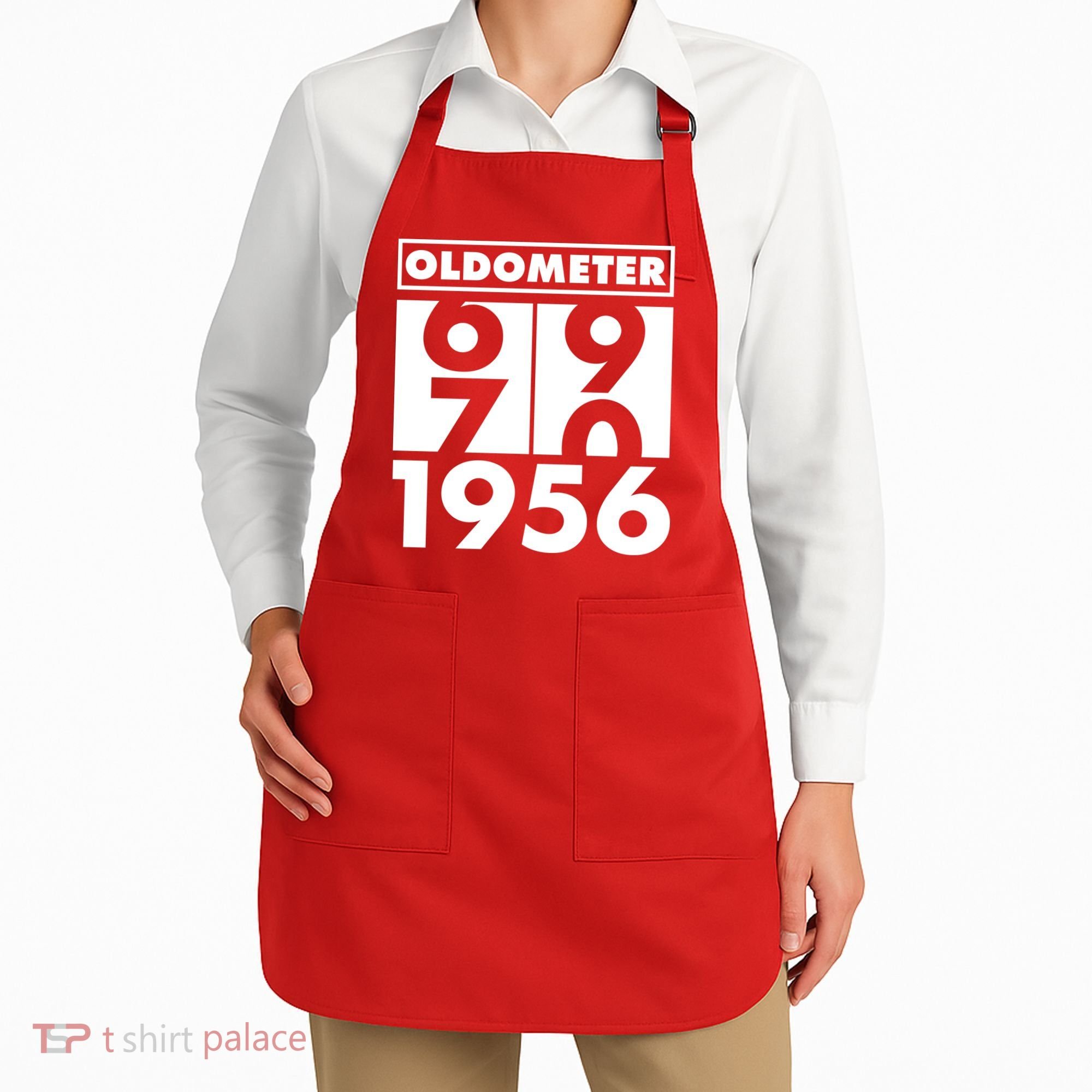 70th Birthday Oldometer 1956 Apron
