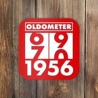 70th Birthday Oldometer 1956 Coaster
