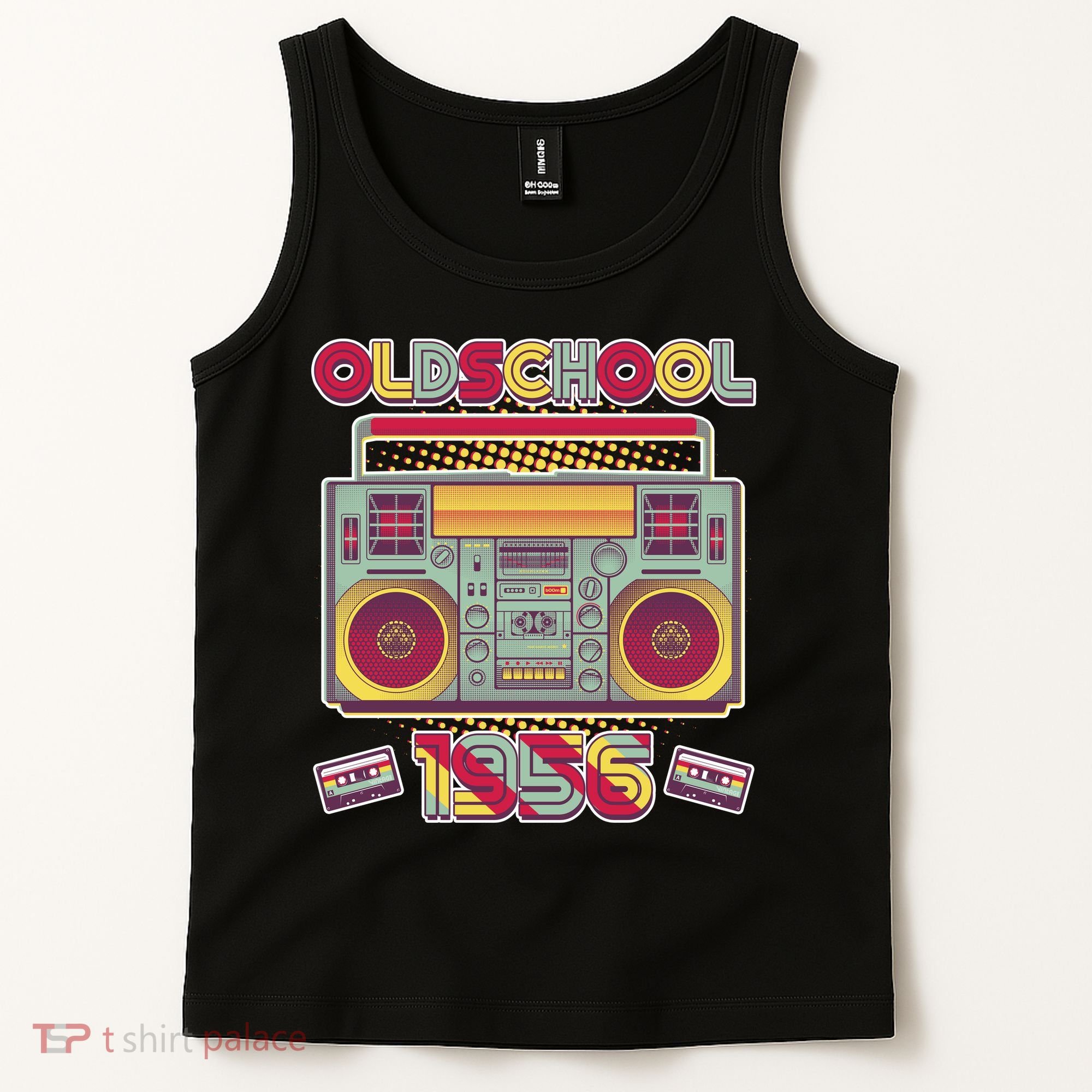 70th Birthday Oldschool Boombox 1956 Tank Top