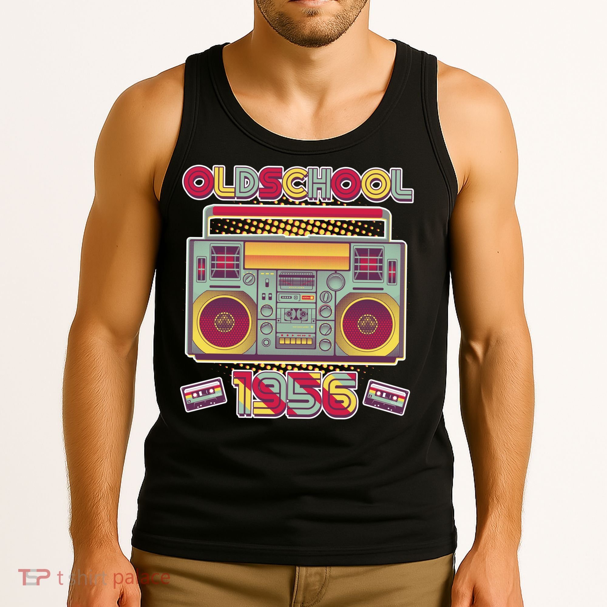 70th Birthday Oldschool Boombox 1956 Tank Top