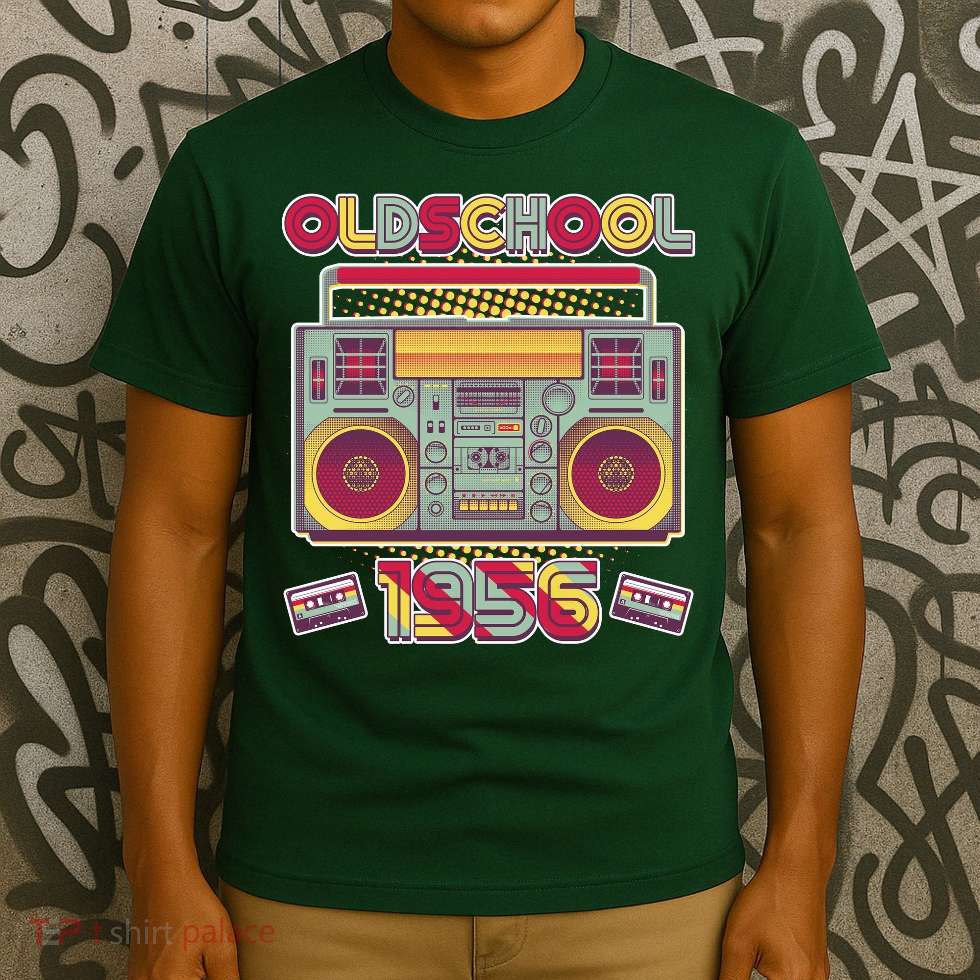 70th Birthday Oldschool Boombox 1956 T-Shirt