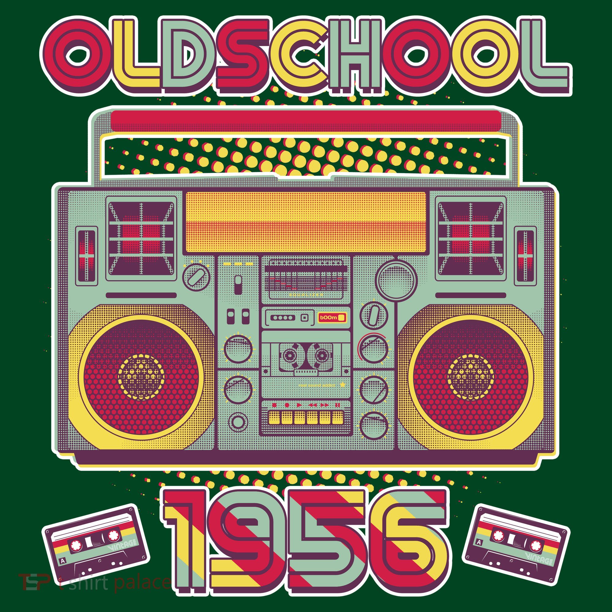 70th Birthday Oldschool Boombox 1956 T-Shirt