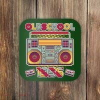 70th Birthday Oldschool Boombox 1956 Coaster thumb 0