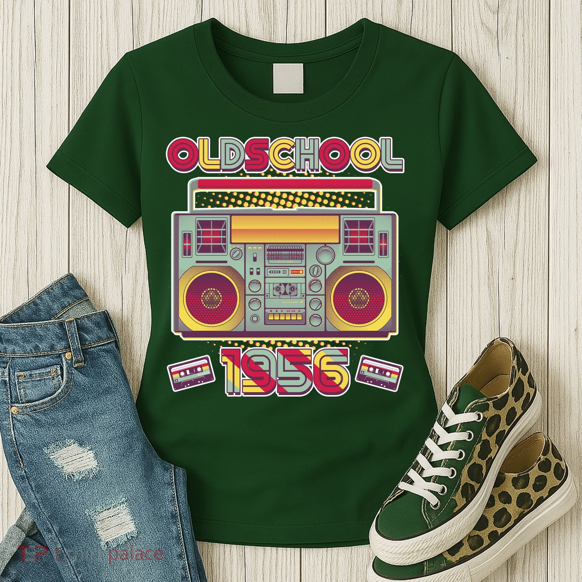70th Birthday Oldschool Boombox 1956 Women's T-Shirt