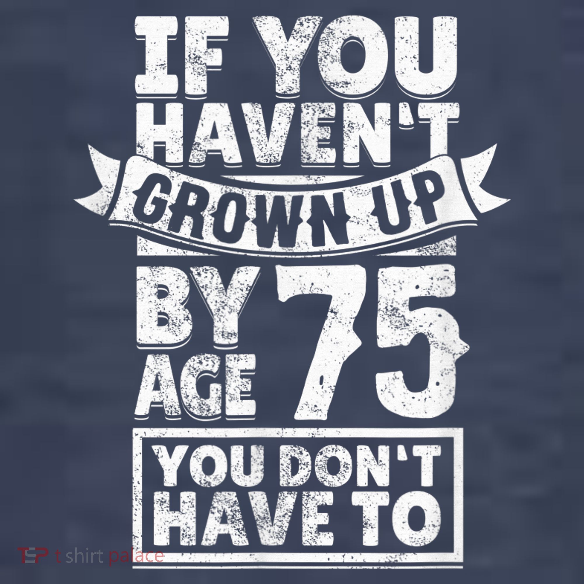 75th Birthday Present Saying - Hilarious Age 75 Grow Up Fun Gag Gift Sweatshirt