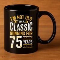 75th Birthday Present I 75 Year Old Classic 11oz C Handle Ceramic Mug thumb 3