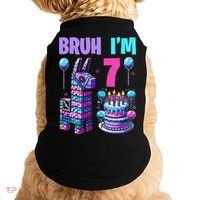 7th Birthday Party Llama Pinata Girl Bruh Im 7 Doggie Tank thumb 0