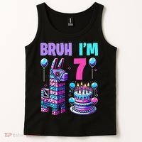 7th Birthday Party Llama Pinata Girl Bruh Im 7 Tank Top thumb 2