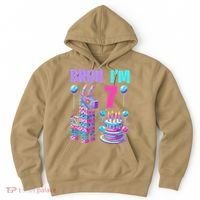7th Birthday Party Llama Pinata Girl Bruh Im 7 Hoodie thumb 0