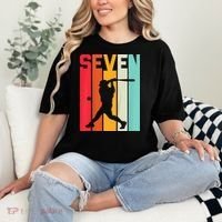 7th Birthday Retro Baseball 7 Years Old Comfort Colors T-Shirt thumb 2