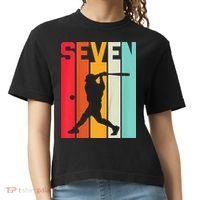 7th Birthday Retro Baseball 7 Years Old Comfort Colors Boxy T-Shirt thumb 0