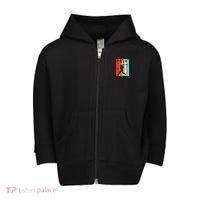7th Birthday Retro Baseball 7 Years Old Toddler Zip Fleece Hoodie thumb 0