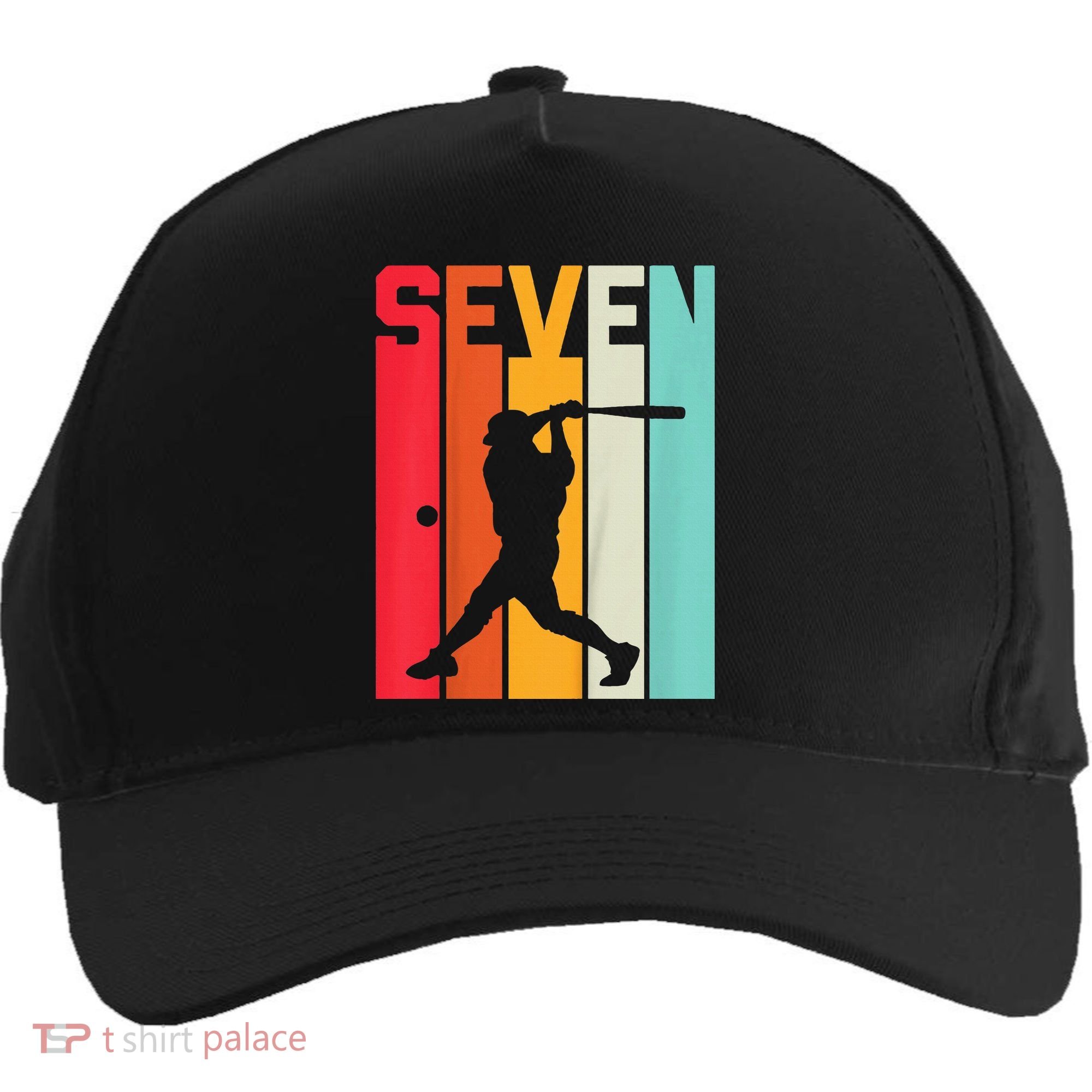 7th Birthday Retro Baseball 7 Years Old Five-Panel Snapback Cap