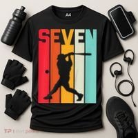 7th Birthday Retro Baseball 7 Years Old Cooling Performance Crew T-Shirt thumb 3